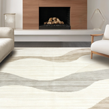 Sophisticated Monochrome Fluid Shapes(Beige)