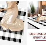 Stylish Lightweight Checkered Textile(Black)