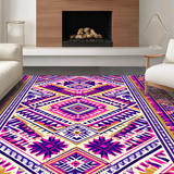 Ultra Soft Area Rug, Non Slip, Stain Resistant, Washable Area Rugs for Living Room, Bedroom, Contemporary Southwestern Patterned Craft(Purple)