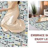 Ultra Soft Area Rug, Non Slip, Stain Resistant, Washable Area Rugs for Living Room, Bedroom, Contemporary Fun Quote Bathroom Piece(Blue)