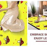 Ultra Soft Area Rug, Non Slip, Stain Resistant, Washable Area Rugs for Living Room, Bedroom, Whimsical Earthy Organic Touch(Yellow)