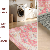 Elegant Low Pile Botanical Design(Pink)