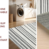 Ultra Soft Area Rug, Non Slip, Stain Resistant, Washable Area Rugs for Living Room, Bedroom, Stylish Soft Neutral Patterned Design(Black)