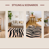 Ultra Soft Area Rug, Non Slip, Stain Resistant, Washable Area Rugs for Living Room, Bedroom, Animal Print Narrow Hallway Rug Charcoal Pastel Tones(Pink)