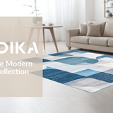 Ultra Soft Area Rug, Non Slip, Stain Resistant, Washable Area Rugs for Living Room, Bedroom, Chic Abstract Soft Surface Design(Blue)