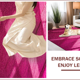 Ultra Soft Area Rug, Non Slip, Stain Resistant, Washable Area Rugs for Living Room, Bedroom, Vintage Hot Pink Non-Slip Living Room(Pink)