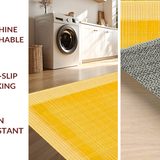 Ultra Soft Area Rug, Non Slip, Stain Resistant, Washable Area Rugs for Living Room, Bedroom, Warm Fluffy Retro Fusion(Yellow)