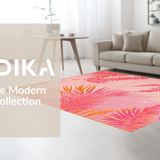 Ultra Soft Area Rug, Non Slip, Stain Resistant, Washable Area Rugs for Living Room, Bedroom, Sophisticated Colorful Nature Pattern(Pink)