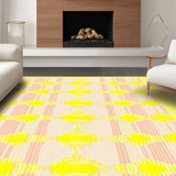 Ultra Soft Area Rug, Non Slip, Stain Resistant, Washable Area Rugs for Living Room, Bedroom, Artful Light Yellow Dreamscape(Yellow)