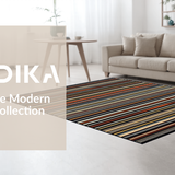 Ultra Soft Area Rug, Non Slip, Stain Resistant, Washable Area Rugs for Living Room, Bedroom, Minimalist Graphic Pattern Play(Brown)