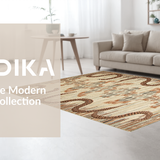 Elegant Beige Snake Motif(Beige)