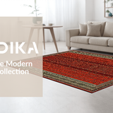 Ultra Soft Area Rug, Non Slip, Stain Resistant, Washable Area Rugs for Living Room, Bedroom, Whimsical Animal Print Elegance(Red)