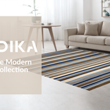 Ultra Soft Area Rug, Non Slip, Stain Resistant, Washable Area Rugs for Living Room, Bedroom, Eclectic Multi-Hued Striped Aesthetic(Brown)