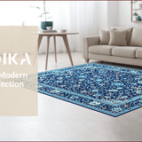 Ultra Soft Area Rug, Non Slip, Stain Resistant, Washable Area Rugs for Living Room, Bedroom, Rustic Natural Blue Patterned Decor(Blue)