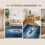 Chic Nature Inspired Geometric Layout(Blue)