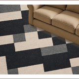Distressed Black Checkered Farmhouse(Beige)