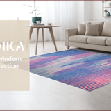Ultra Soft Area Rug, Non Slip, Stain Resistant, Washable Area Rugs for Living Room, Bedroom, Contemporary Soft Pastel Abstract(Blue)