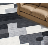 Ultra Soft Area Rug, Non Slip, Stain Resistant, Washable Area Rugs for Living Room, Bedroom, Rustic Minimalist Textured Design(Gray)