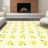 Ultra Soft Area Rug, Non Slip, Stain Resistant, Washable Area Rugs for Living Room, Bedroom, Chic Neutral Flower Pattern for Subtle Decor(Beige)