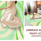 Lively Cream and Green Tiled Look(Green)
