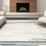 Artistic Neutral Toned Geometric Waves(Beige)