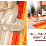 Ultra Soft Area Rug, Non Slip, Stain Resistant, Washable Area Rugs for Living Room, Bedroom, Stylish Warm Tones Trellis Design(Orange)