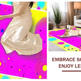 Eclectic Vibrant Curvilinear Shapes(Pink)