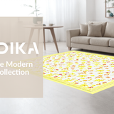 Ultra Soft Area Rug, Non Slip, Stain Resistant, Washable Area Rugs for Living Room, Bedroom, Vibrant Daisy Blossom Arrangement(Yellow)