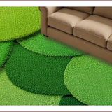 Ultra Soft Area Rug, Non Slip, Stain Resistant, Washable Area Rugs for Living Room, Bedroom, Nature-Inspired Grass Green Round Nursery Rug(Green)