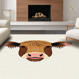Ultra Soft Area Rug, Non Slip, Stain Resistant, Washable Area Rugs for Living Room, Bedroom, Vibrant Playful Farmhouse Aesthetic(Brown)