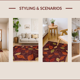 Ultra Soft Area Rug, Non Slip, Stain Resistant, Washable Area Rugs for Living Room, Bedroom, Rustic Red Striped Aesthetic(Brown)