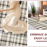 Ultra Soft Area Rug, Non Slip, Stain Resistant, Washable Area Rugs for Living Room, Bedroom, Contemporary Soft Beige Checkers(Beige)