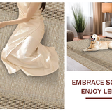 Ultra Soft Area Rug, Non Slip, Stain Resistant, Washable Area Rugs for Living Room, Bedroom, Minimalist Neutral Waffle Weave Style(Beige)