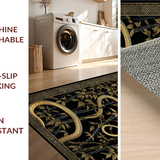 Vibrant Retro Snakes and Leaves(Black)