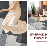 Ultra Soft Area Rug, Non Slip, Stain Resistant, Washable Area Rugs for Living Room, Bedroom, Chic Modern Geometric Motif(Black)