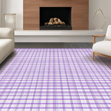 Ultra Soft Area Rug, Non Slip, Stain Resistant, Washable Area Rugs for Living Room, Bedroom, Whimsical Symmetrical Patterning(Purple)