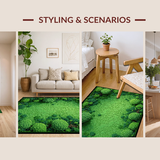 Ultra Soft Area Rug, Non Slip, Stain Resistant, Washable Area Rugs for Living Room, Bedroom, Delicate Blooming Floral Appeal(Green)