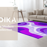 Ultra Soft Area Rug, Non Slip, Stain Resistant, Washable Area Rugs for Living Room, Bedroom, Soft Pastel Dreamy Spiral Theme(Purple)