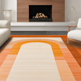 Ultra Soft Area Rug, Non Slip, Stain Resistant, Washable Area Rugs for Living Room, Bedroom, Cozy Twisted Rainbow Design(Brown)
