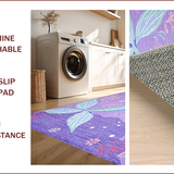 Ultra Soft Area Rug, Non Slip, Stain Resistant, Washable Area Rugs for Living Room, Bedroom, Charming Furry Rainbow Textures(Purple)