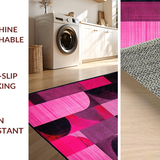 Ultra Soft Area Rug, Non Slip, Stain Resistant, Washable Area Rugs for Living Room, Bedroom, Stylish Graphic Wild Animal Motif(Pink)