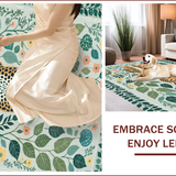 Ultra Soft Area Rug, Non Slip, Stain Resistant, Washable Area Rugs for Living Room, Bedroom, Playful Kids Jungle Themed Rug Non-Slip Vibrant Decor(Green)