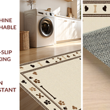 Ultra Soft Area Rug, Non Slip, Stain Resistant, Washable Area Rugs for Living Room, Bedroom, Elegant Low Pile Textured Arrangement(Beige)