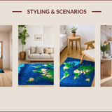 Contemporary Earthy Geometric Visual(Blue)