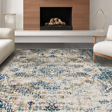 Ultra Soft Area Rug, Non Slip, Stain Resistant, Washable Area Rugs for Living Room, Bedroom, Serene Neutral Abstract Visual(Beige)