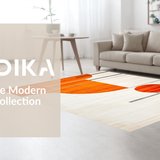 Ultra Soft Area Rug, Non Slip, Stain Resistant, Washable Area Rugs for Living Room, Bedroom, Vibrant Abstract Orange Aesthetic(Orange)