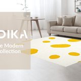Ultra Soft Area Rug, Non Slip, Stain Resistant, Washable Area Rugs for Living Room, Bedroom, Delightful Fun Design Accent(Yellow)