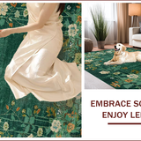 Ultra Soft Area Rug, Non Slip, Stain Resistant, Washable Area Rugs for Living Room, Bedroom, Trendy Geometric Green Aesthetic(Green)