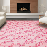 Ultra Soft Area Rug, Non Slip, Stain Resistant, Washable Area Rugs for Living Room, Bedroom, Vibrant Playful Petal Composition(Pink)