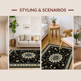 Cozy Textured Fringe Runner(Black)